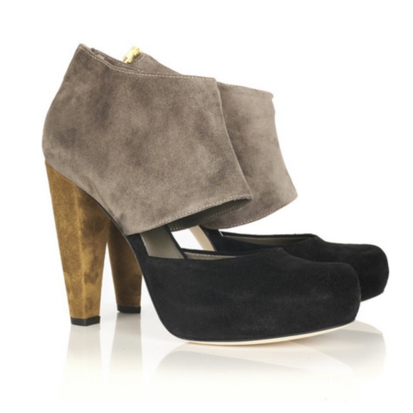Loeffler Randall Yvette Suede Pumps w/Cut Outs - Picture 1 of 7